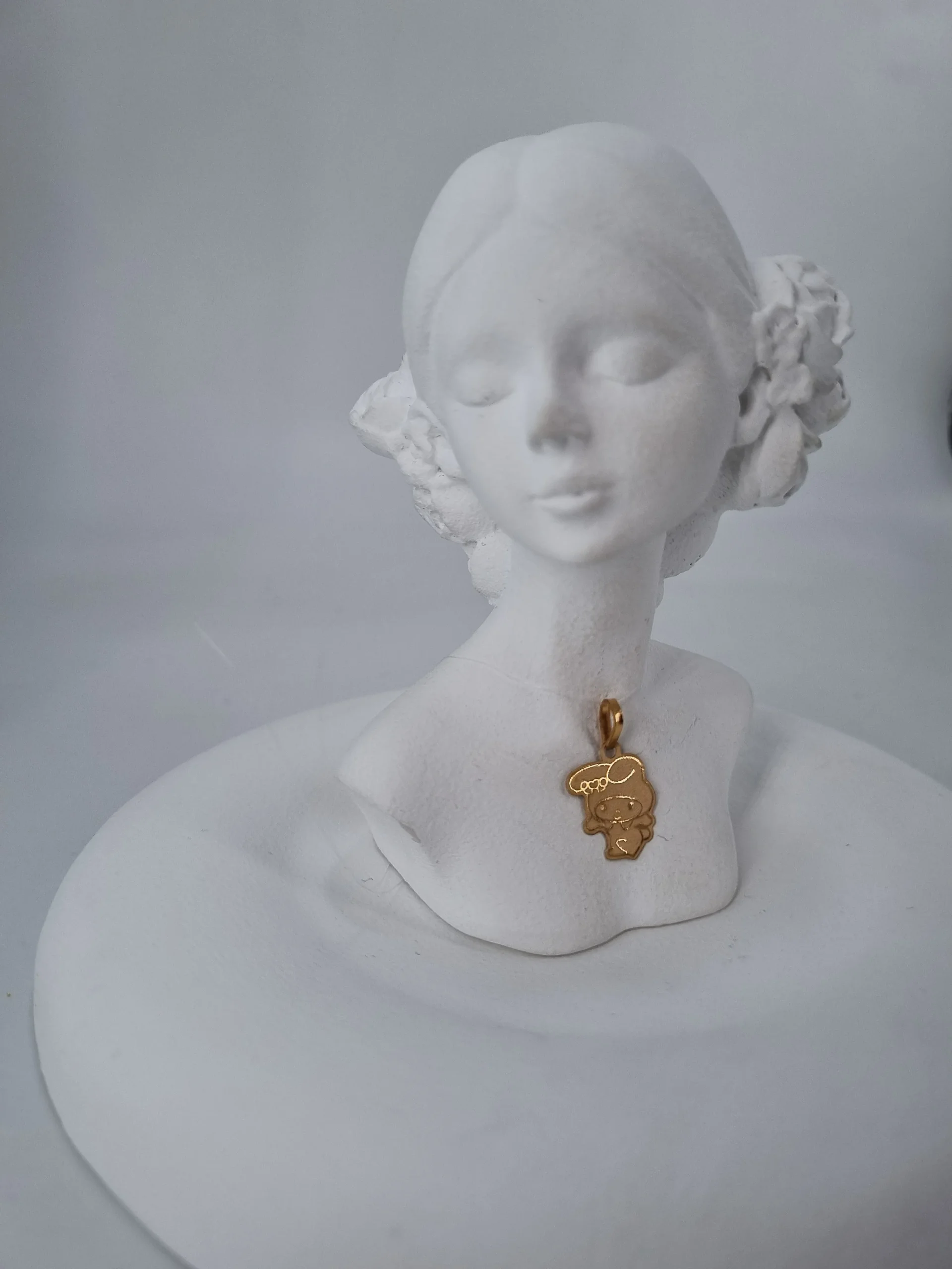 پلاک طلای شخصیت کارتونی بامزه