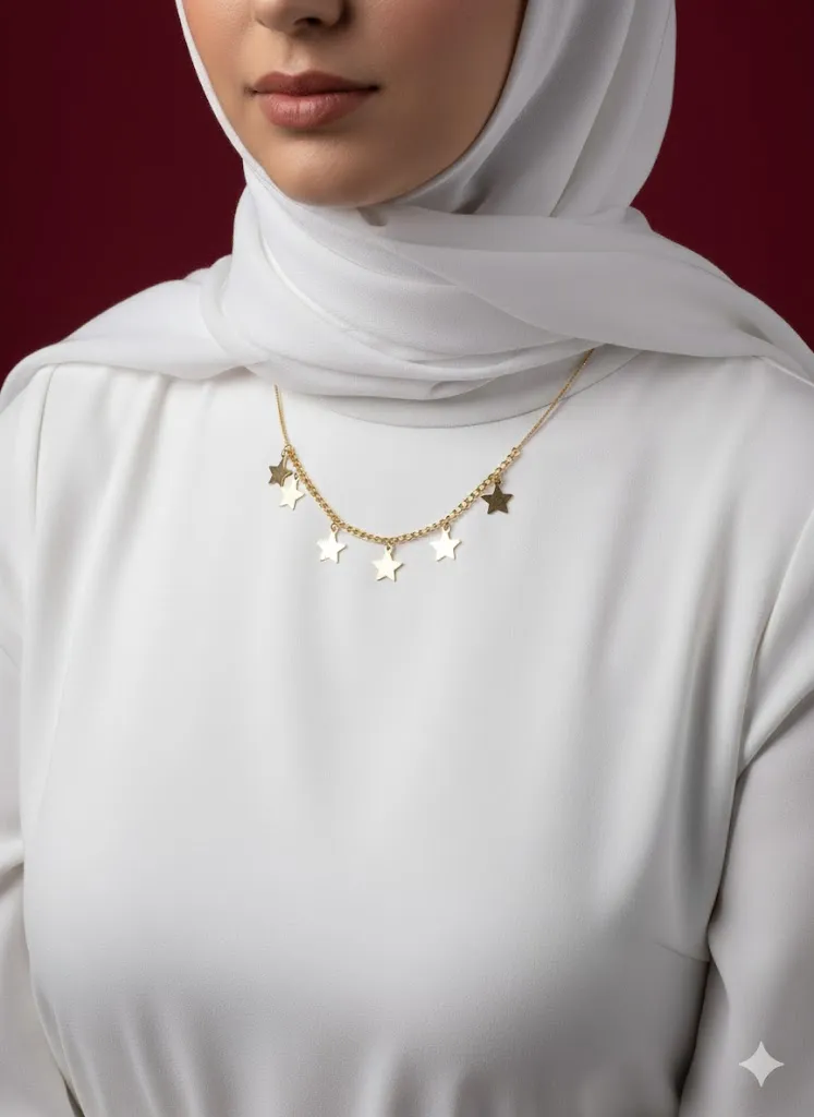 گردنبند طلای ستاره باران - Image 2