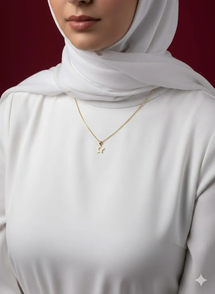 آویز طلا مدل ستاره ای - Image 2